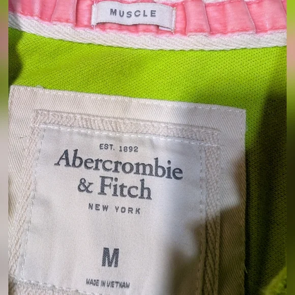 Abercrombie & Fitch Men's M NWT Pink Moose Muscle Polo Shirt - Picture 3 of 12